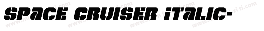 Space Cruiser Italic字体转换